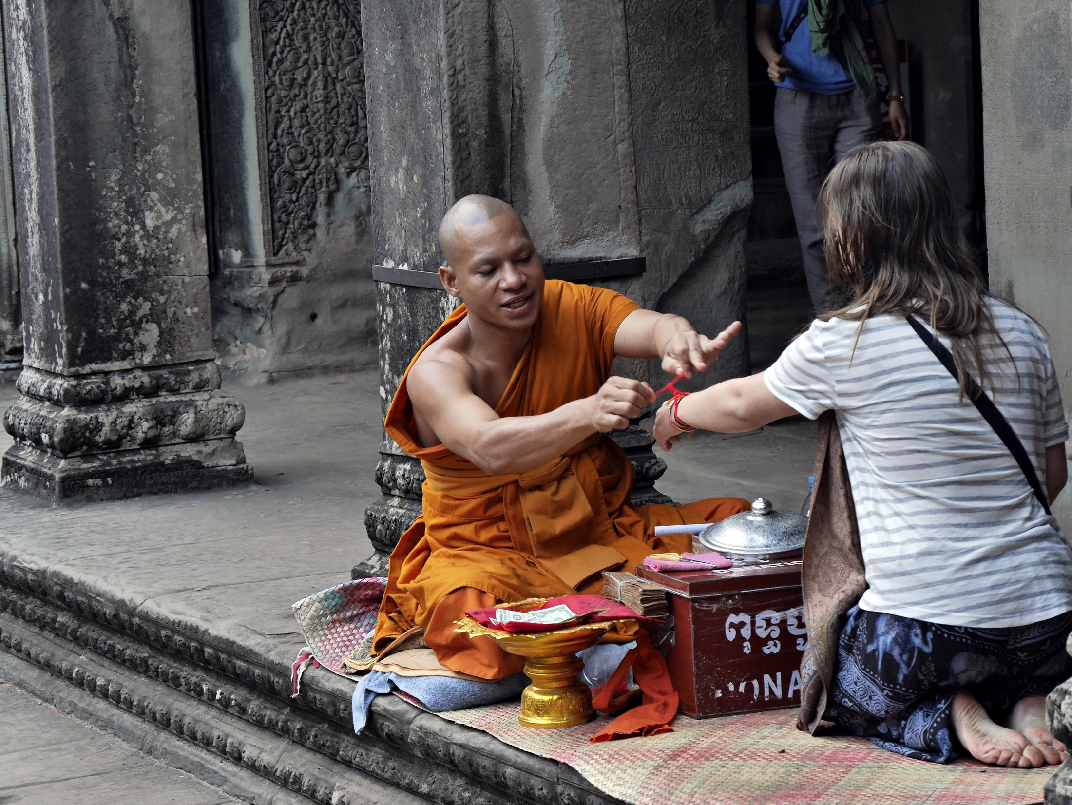 Buddhistischer Mönch in Angkor Wat