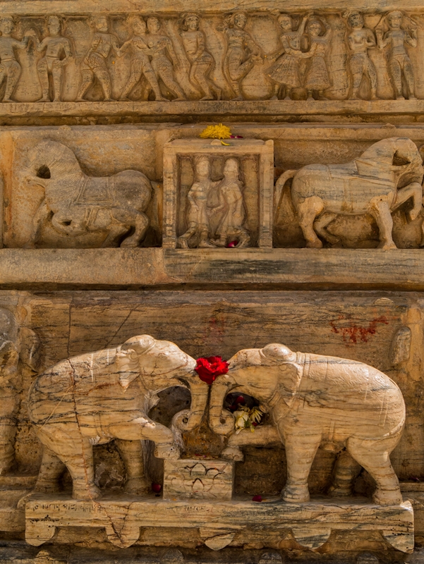 Verziehrung im Jagdisch Tempel Udaipur