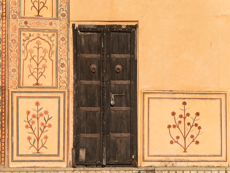 Tür mit Verziehrungen - Amber Palace Jaipur