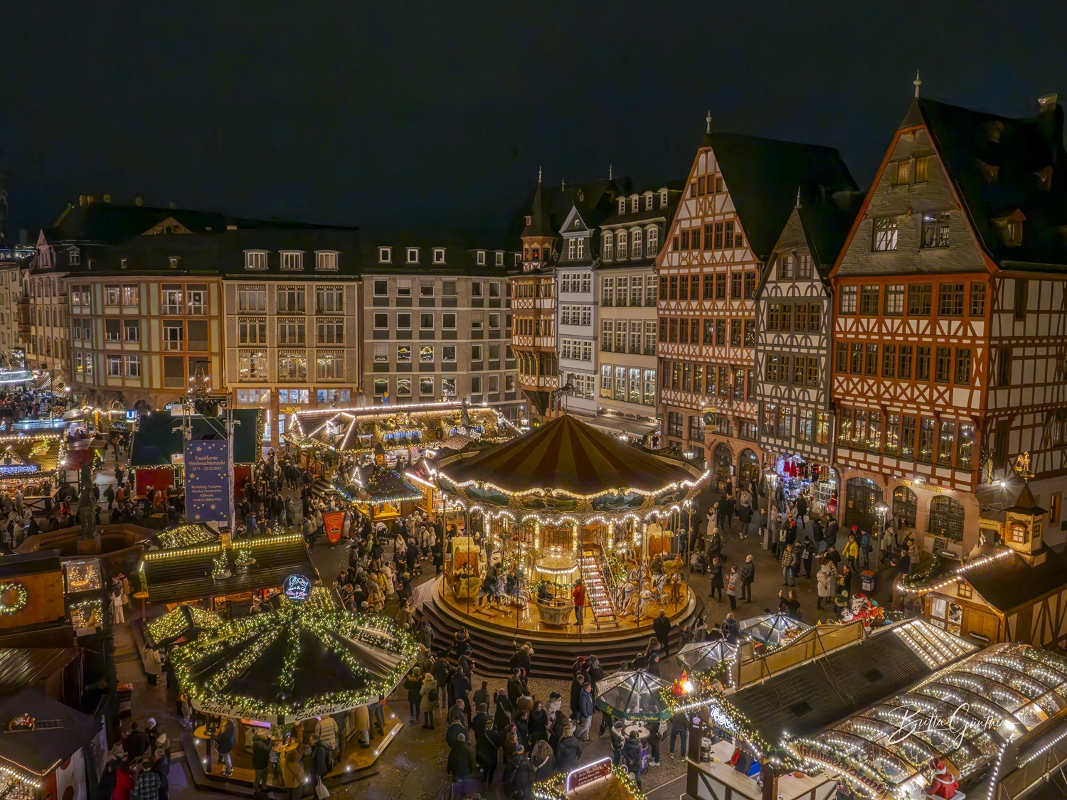 Frankfurter Weihnachtsmarkt von oben