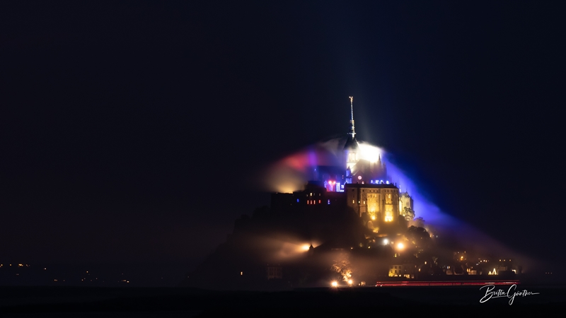 Mont ST Michel bei Nacht